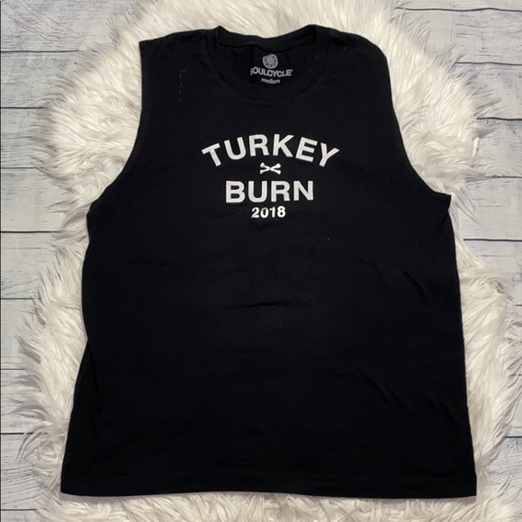 soulcycle Tops - Soulcycle Turkey Burn 2018 Black Muscle Tee sz M